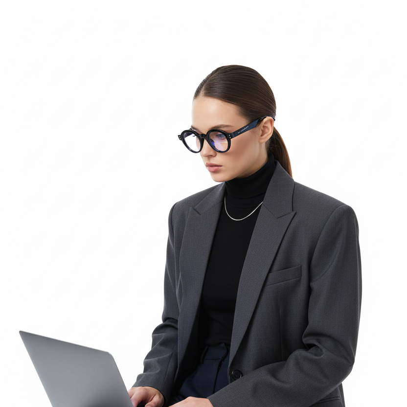 BLUE LIGHT OXFORD BLACK - Mujer