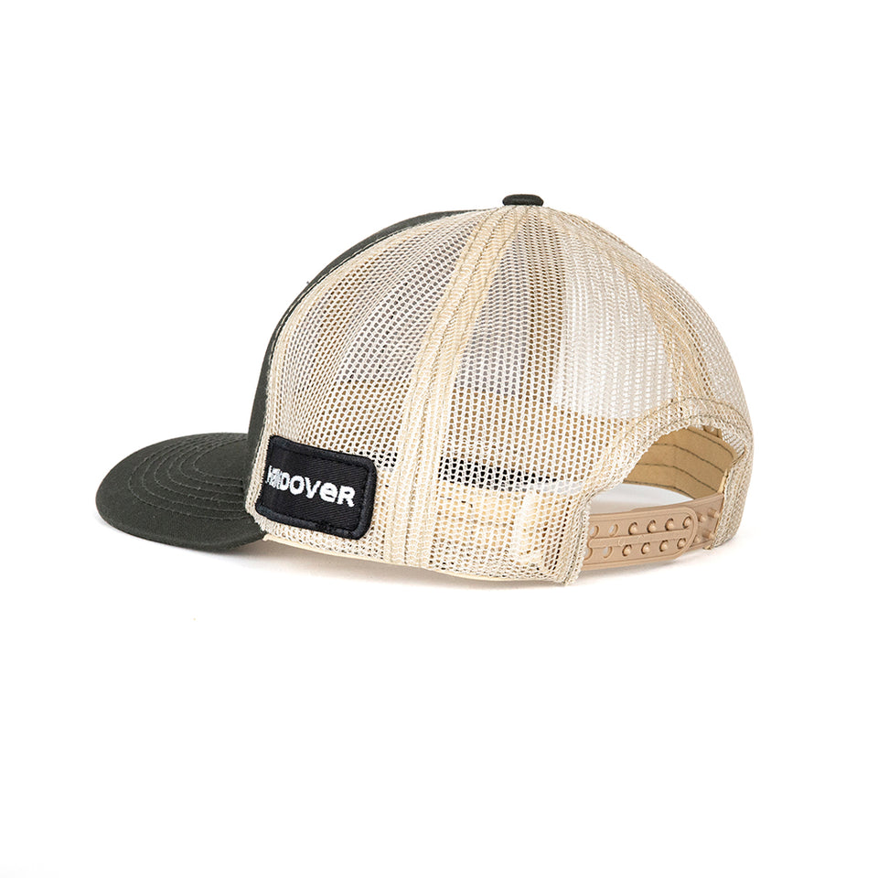 TRUCKER CAP BEIGE GREEN MILITARY