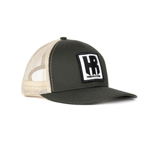 TRUCKER CAP BEIGE GREEN MILITARY