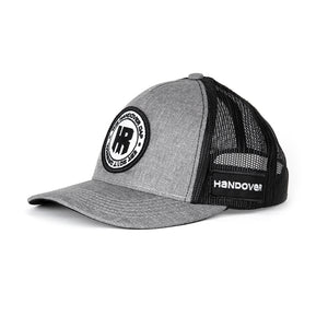 TRUCKER CAP BLACK GRAY ROUND