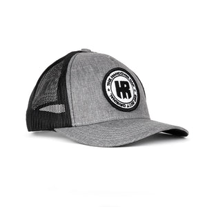 TRUCKER CAP BLACK GRAY ROUND
